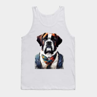 Hipster Dog Bernardyn #Bernardyn Tank Top